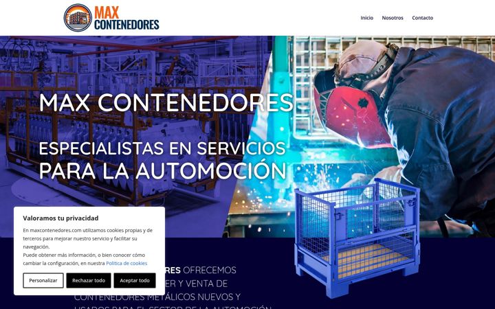 Screenshot of maxcontenedores.com
