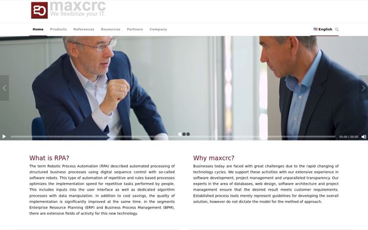 Екранна снимка на maxcrc.de