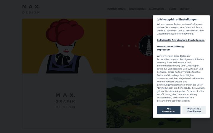Screenshot of maxdesign-freiburg.de