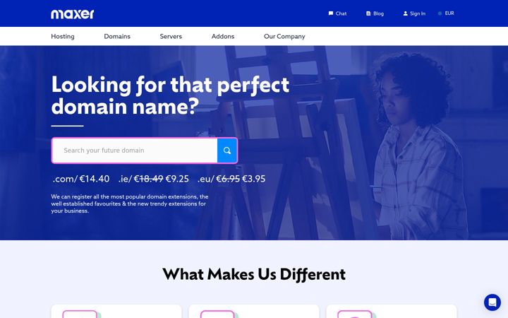 Screenshot of maxer.com