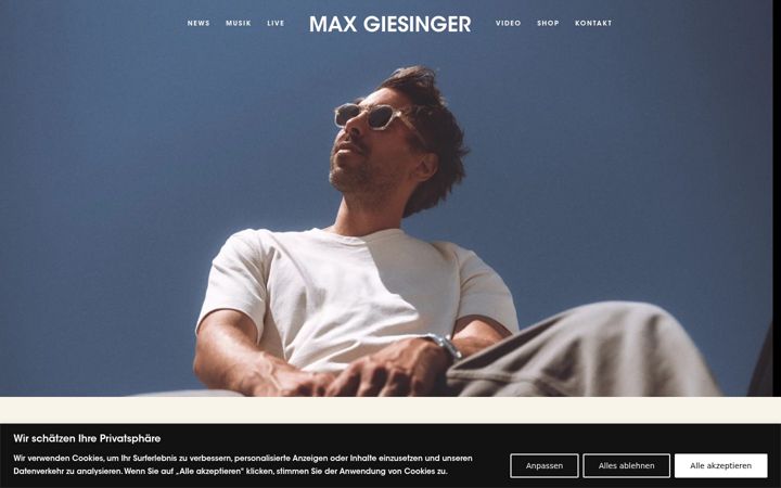 Screenshot of maxgiesinger.de