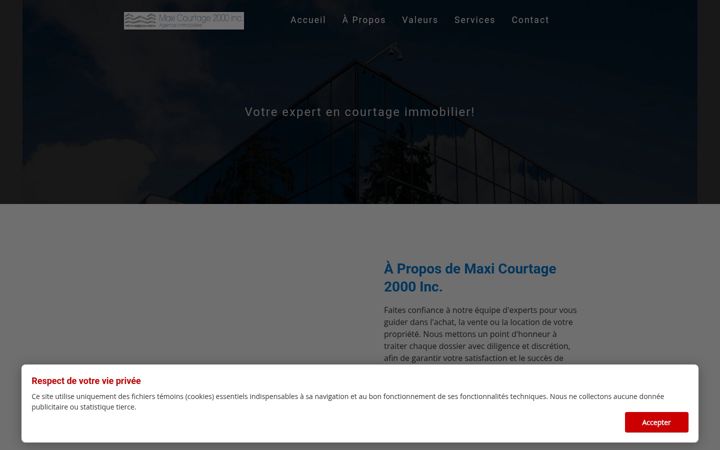 Screenshot of maxicourtage.ca