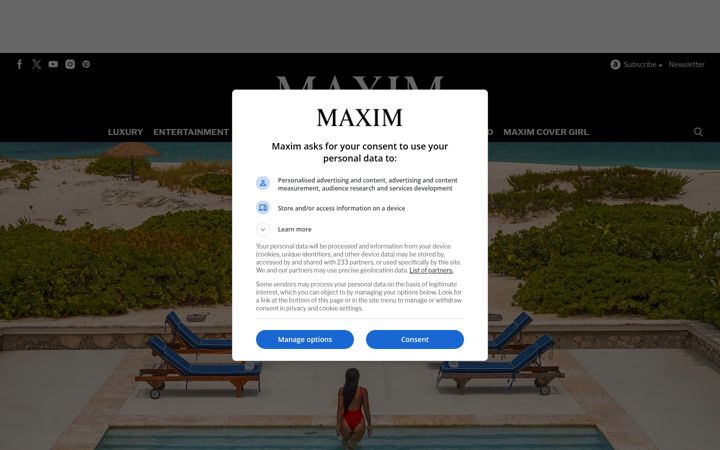 Captura de pantalla de maxim.com