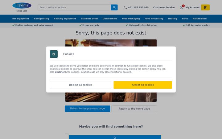 Screenshot of maxima.com