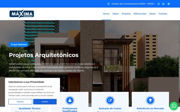 Screenshot of maximaengenharia.eng.br