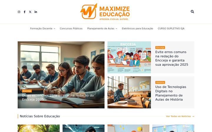 Screenshot of maximizeeducacao.com.br