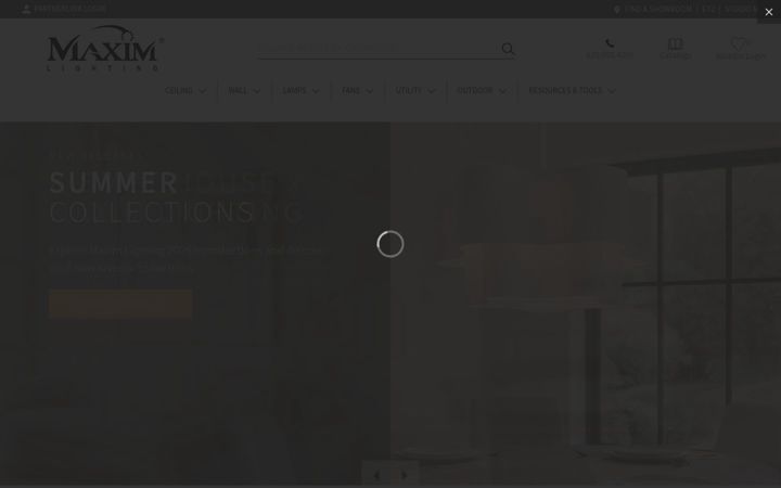 Snimka zaslona za maximlighting.com