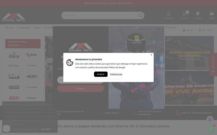 Screenshot of maximo-moto.com