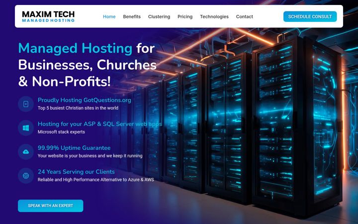 Screenshot of maximtech.com