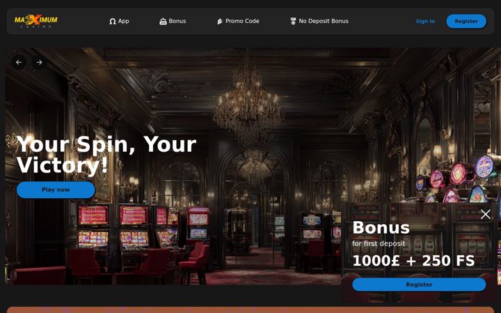 Skärmbild av maximumcasino.org