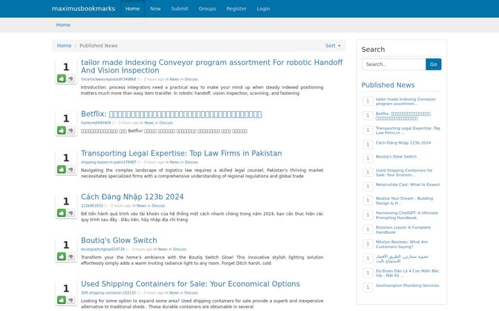 Screenshot of maximusbookmarks.com