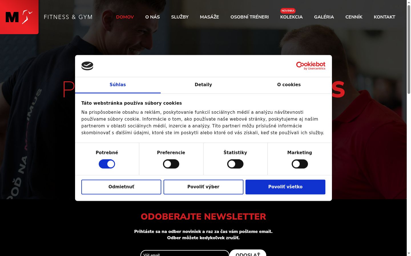 Képernyőkép a bármilyen interakció előtt megjelenő hozzájárulási bannerről