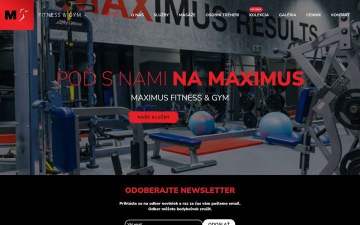 Screenshot of maximusgym.sk