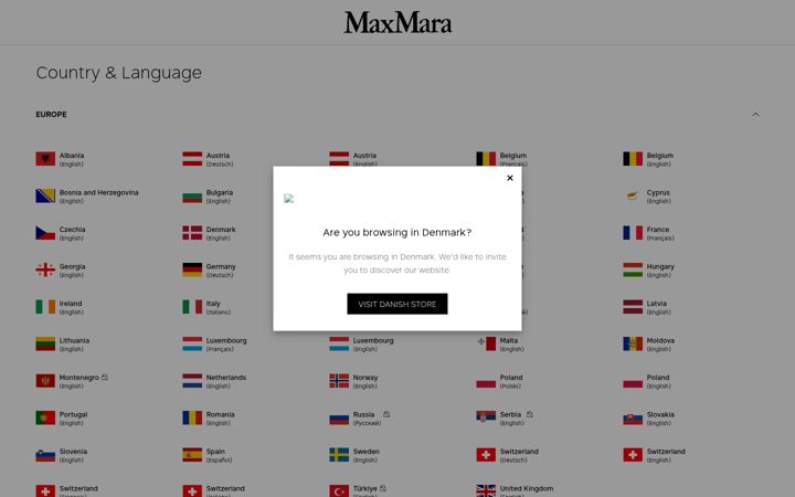 Képernyőkép: maxmara.com