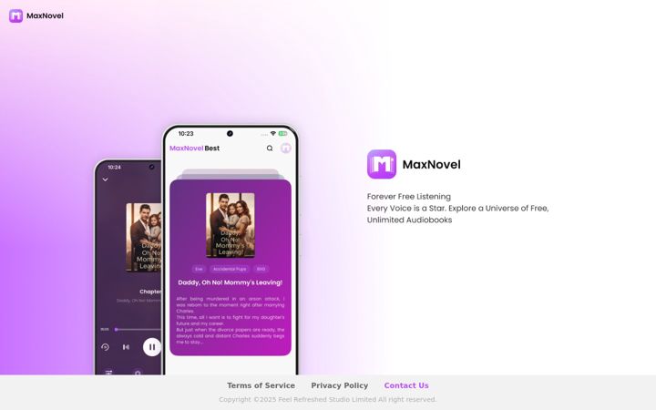 Screenshot of maxnovelstories.com