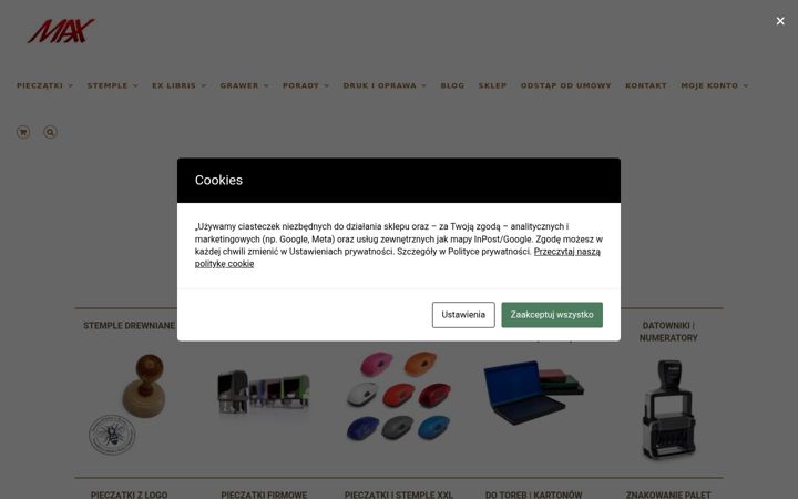 Captură de ecran a maxsc.com.pl