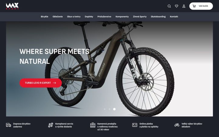 Screenshot of maxsportshop.sk