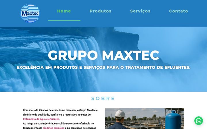 Screenshot of maxtecambiental.com.br