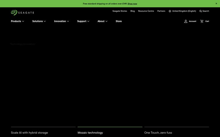 Screenshot of maxtor.com