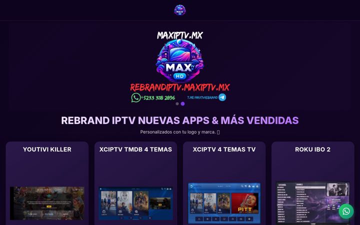 Screenshot of maxtvapps.pw