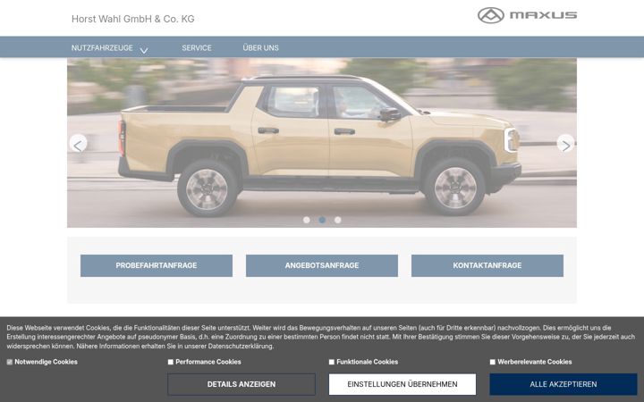 Zrzut ekranu maxus-wahl-aachen.de