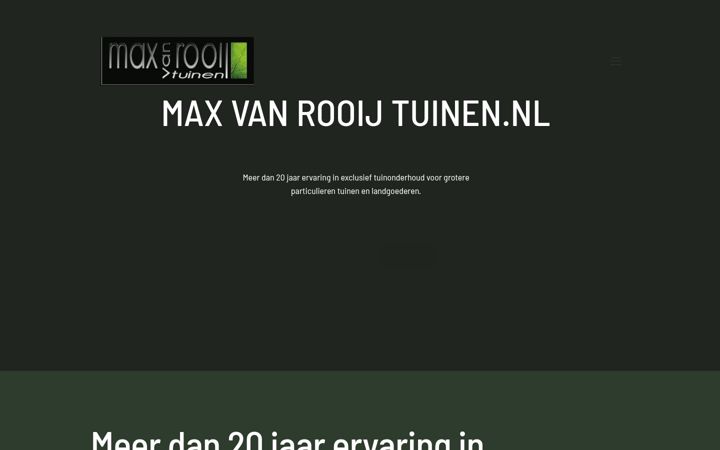 Skjámynd af maxvanrooijtuinen.nl