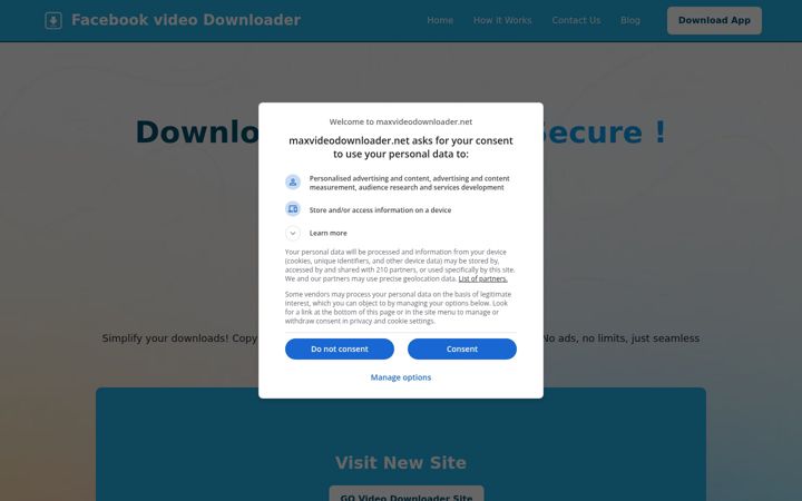 Screenshot of maxvideodownloader.net