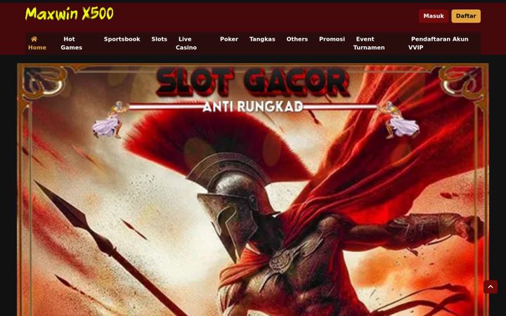 Screenshot of maxwinx500slot.com