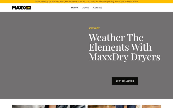 Screenshot von maxxdry.com