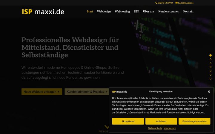 Screenshot of maxxi.de