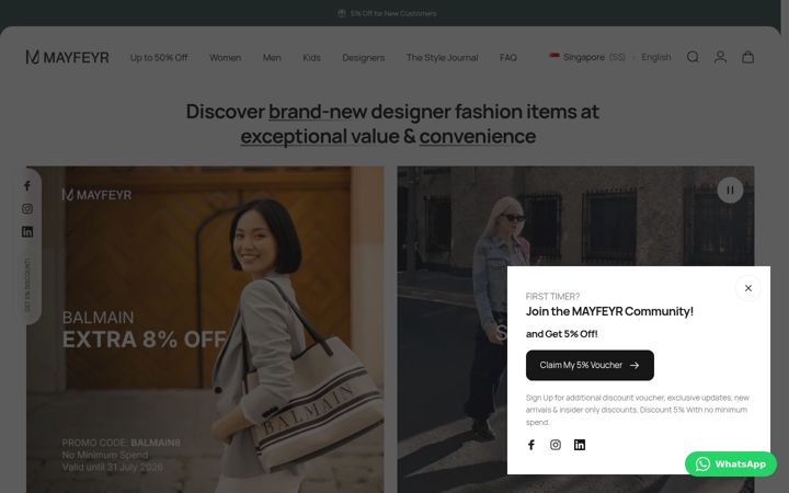 Screenshot of mayfeyr.com