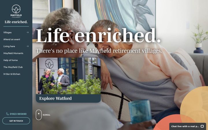 Screenshot of mayfieldvillages.co.uk