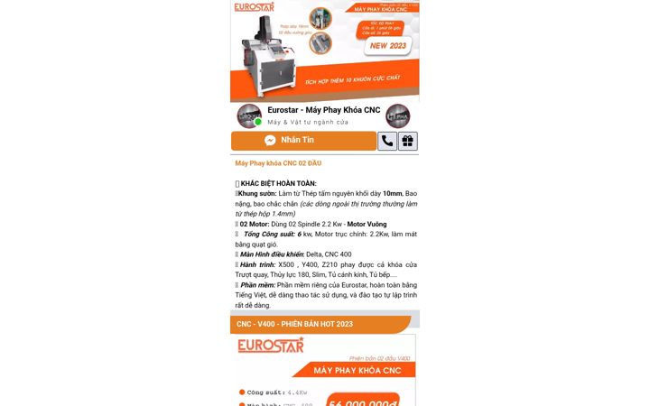 Screenshot of mayphaykhoacnc.com