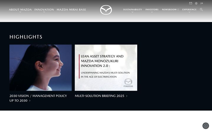 Snimka zaslona za mazda.com