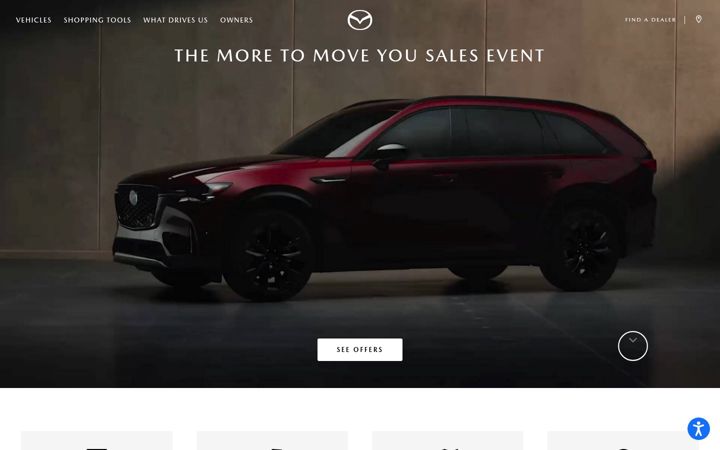 Captura de ecrã de mazdausa.com