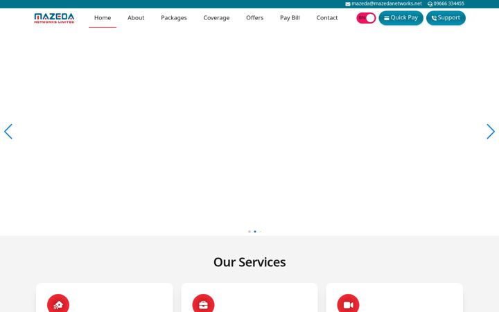 Screenshot of mazedanetworks.net