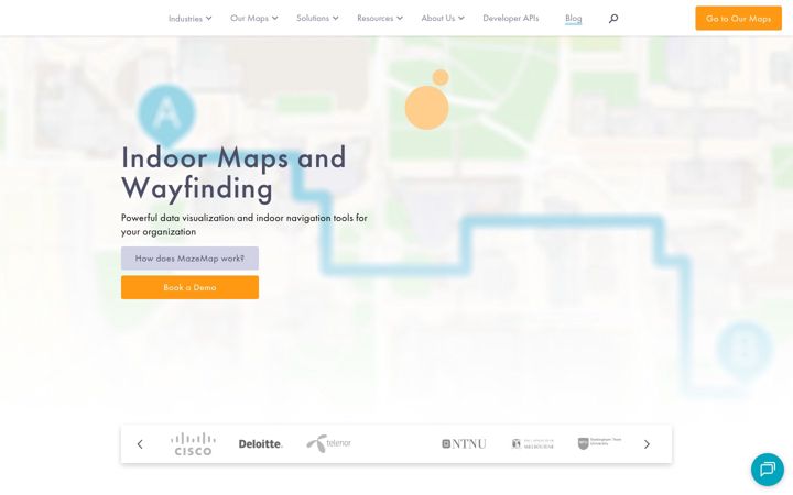 Screenshot of mazemap.com