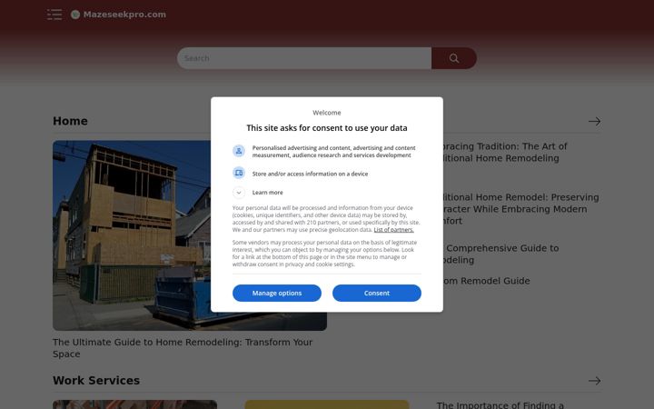 Screenshot of mazeseekpro.com
