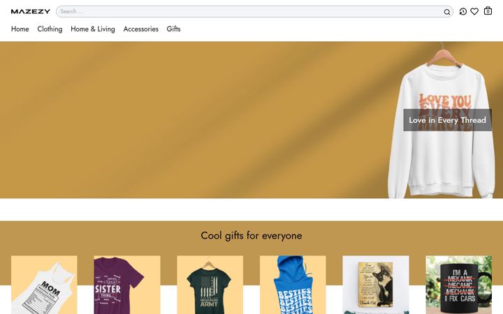 Screenshot of mazezy.com