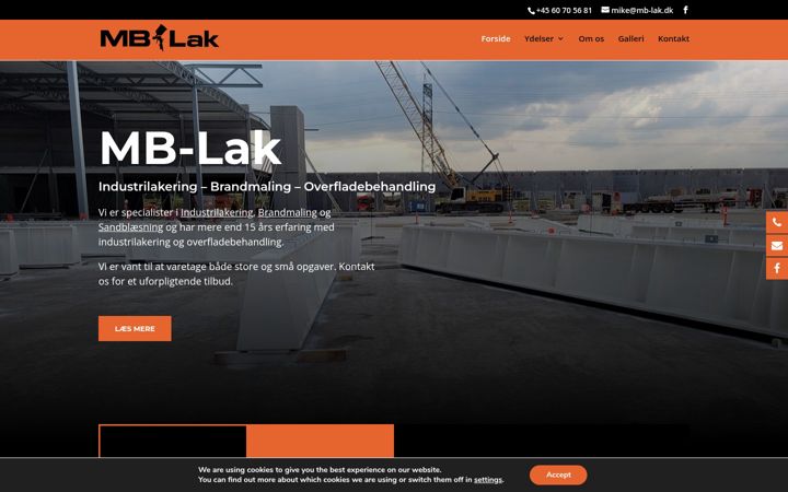 Screenshot of mb-lak.dk