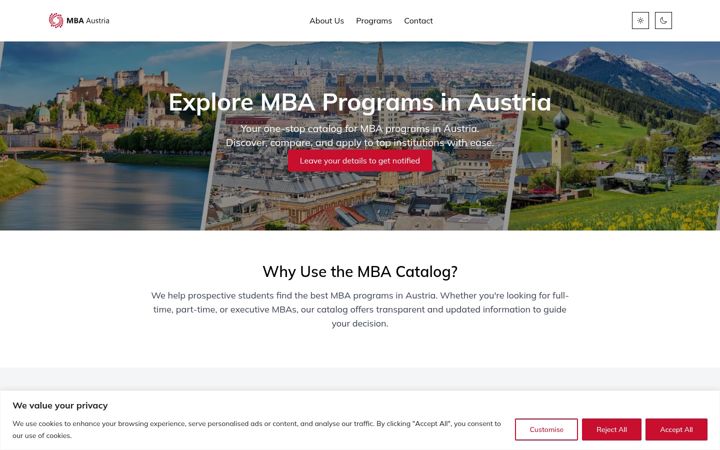 Screenshot of mbaaustria.com