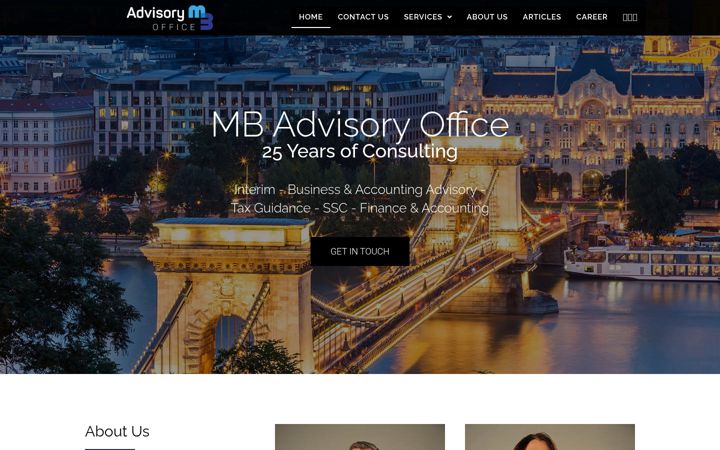 Screenshot of mbadvisoryoffice.com