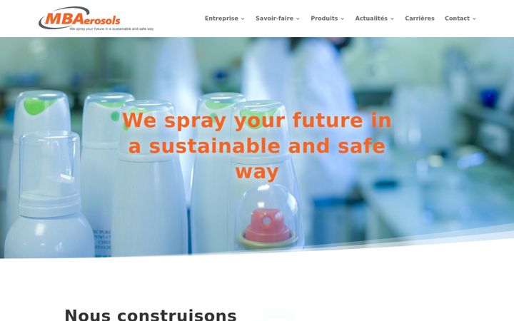 Screenshot of mbaerosols.com