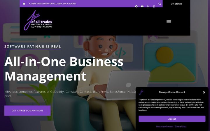 Screenshot of mbajacx.com