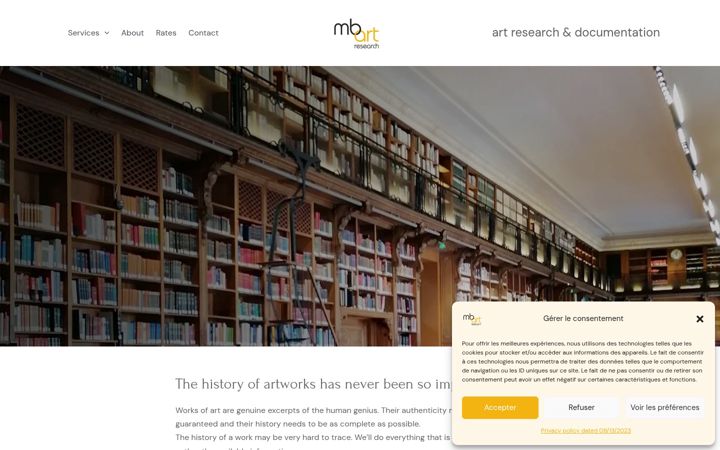 Screenshot of mbartresearch.com