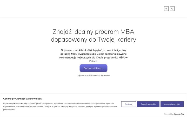 Screenshot of mbawizard.com