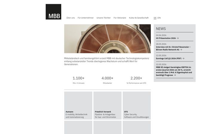 Screenshot of mbb.com