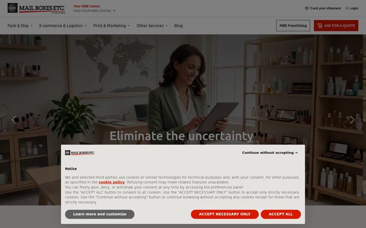 Screenshot of mbe.it