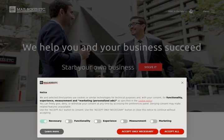 Screenshot of mbeglobal.com