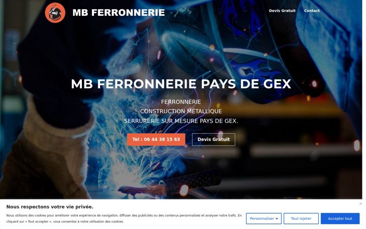 Screenshot of mbferronnerie.com